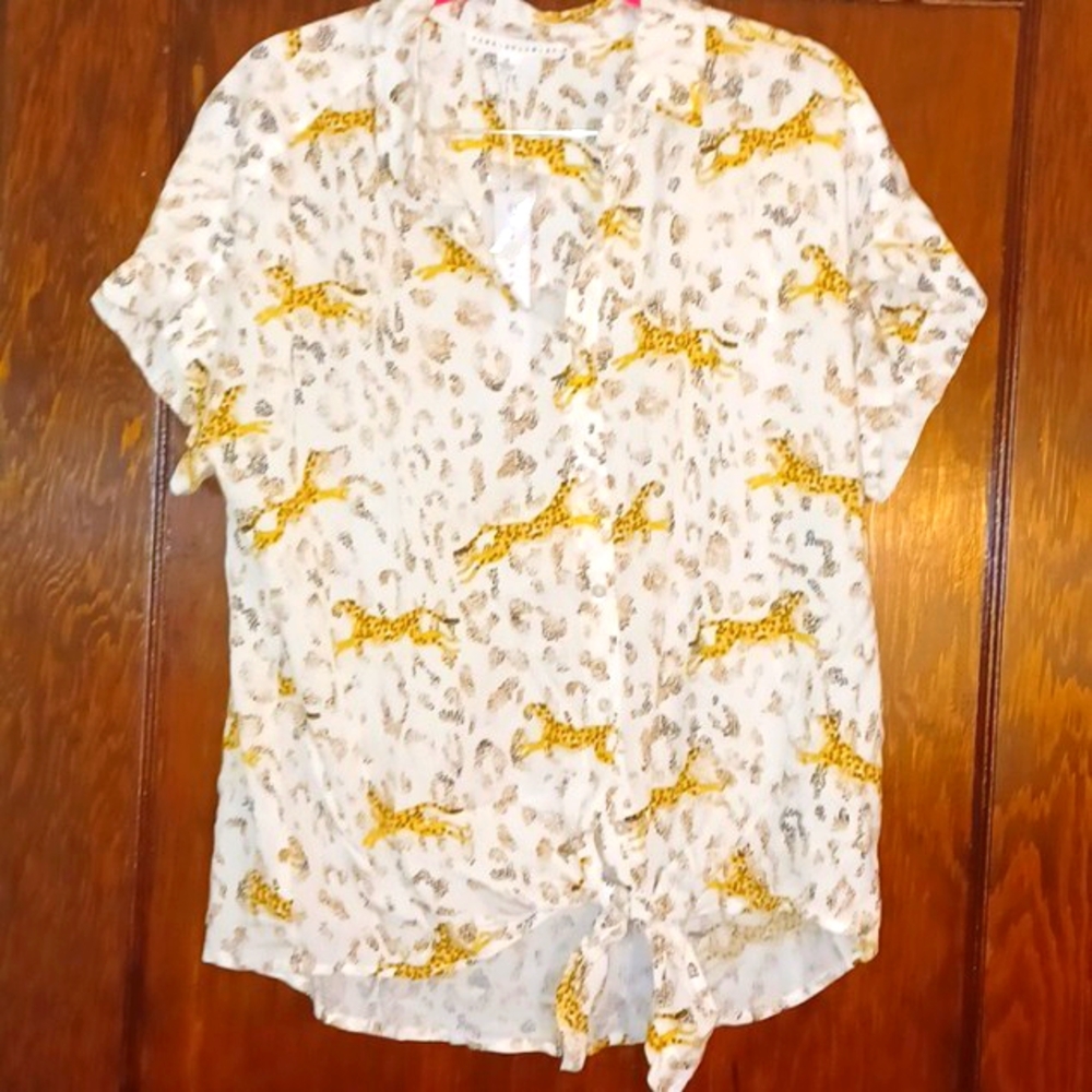 *NWT* Jane+Delancey Animal 🐆 Print Top Sz Medium